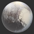 Pluto Surface Features In Cosmic Exploration Mission With Icy Terrain And Craters