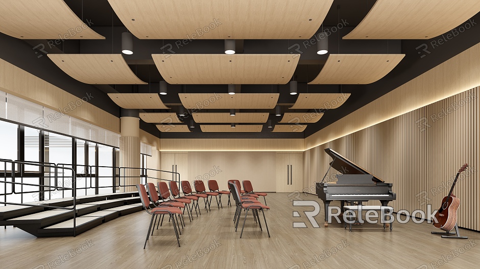 Modern Music Classroom Chorus Training Room model