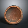 Handcrafted Clay Bowl Sculpture With Round Shape Textured Surface And Earthy Brown Tones