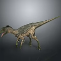 Realistic Velociraptor 3D Model Standing Pose With Open Mouth And Detailed Skin