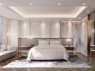 Light Luxury Rooms Hotel Rooms 3d model