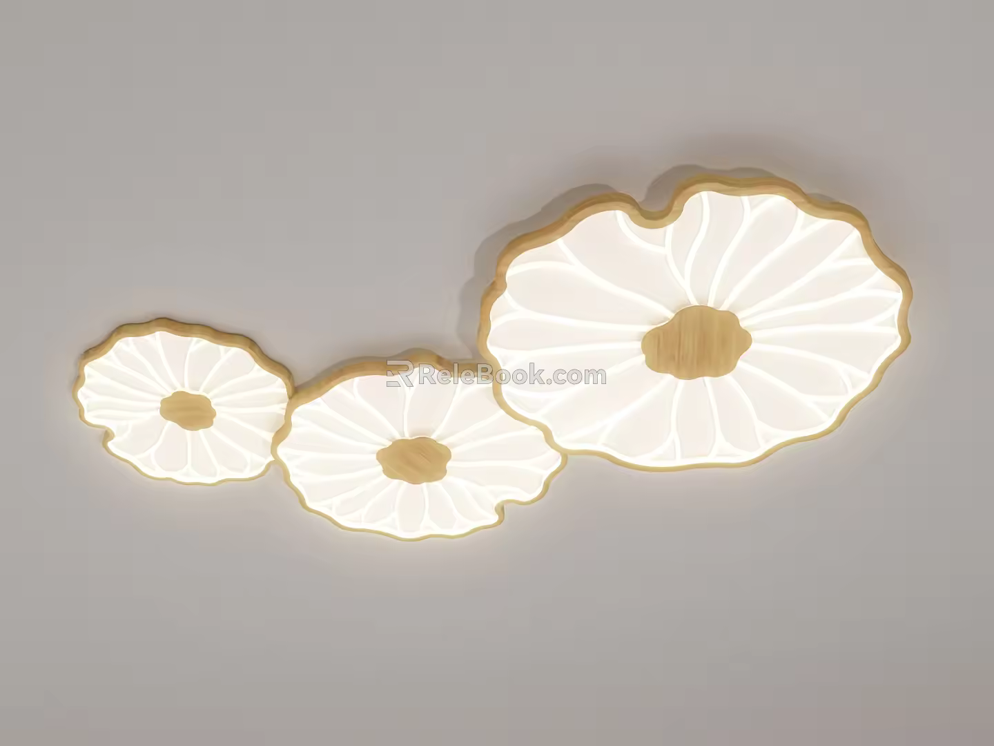 Modern ceiling lamp lotus leaf ceiling lamp 3d model