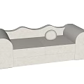 Modern double sofa multiplayer sofa 3d model