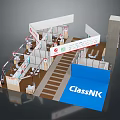 Modern Exhibition Booth Furniture With Tables Chairs And Display Elements