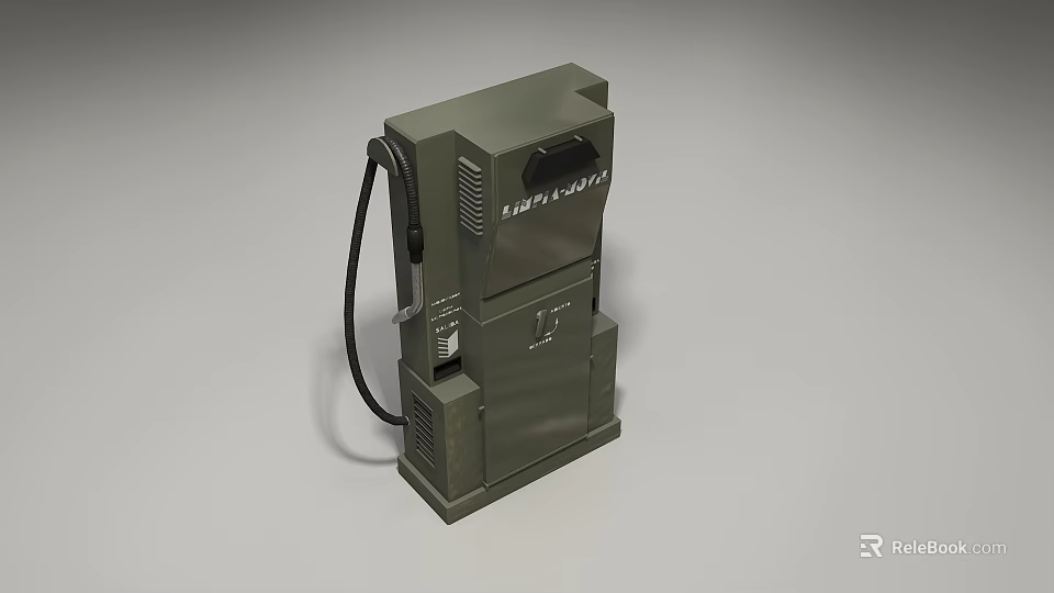 Green Fuel Dispenser Public Facility With Functional Design For Gas Stations 3d model 