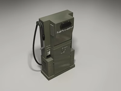 Green Fuel Dispenser Public Facility With Functional Design For Gas Stations 3d model