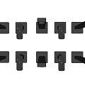 Modern Black Wall Mounted Bathroom Faucets With Sleek Design And Metal Handles