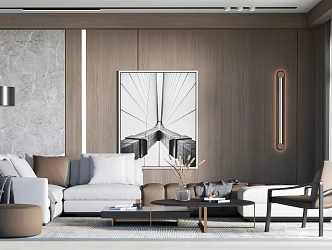 Modern sofa coffee table combination 3d model