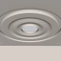 Modern Ceiling Design With Circular Recessed Light Layered Patterns Gold Trim And Soft Illumination 3d model