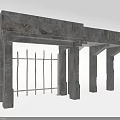 Reinforced Structural Concrete Architectural Components with Industrial Support Beams and Columns