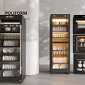 Poliform Black Kitchen Appliances With Layered Shelves Tableware Storage And Lighting 3d model