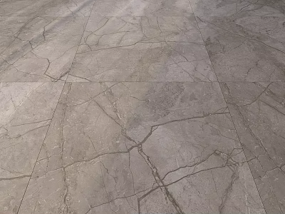 Gray Marble Floor Tiles With Natural Cracked Texture For Modern Interior 3d model