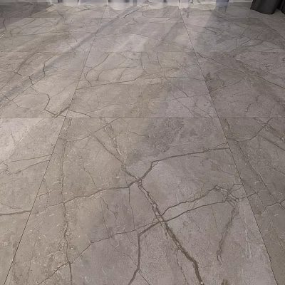 Gray Marble Floor Tiles With Natural Cracked Texture For Modern Interior 3d model
