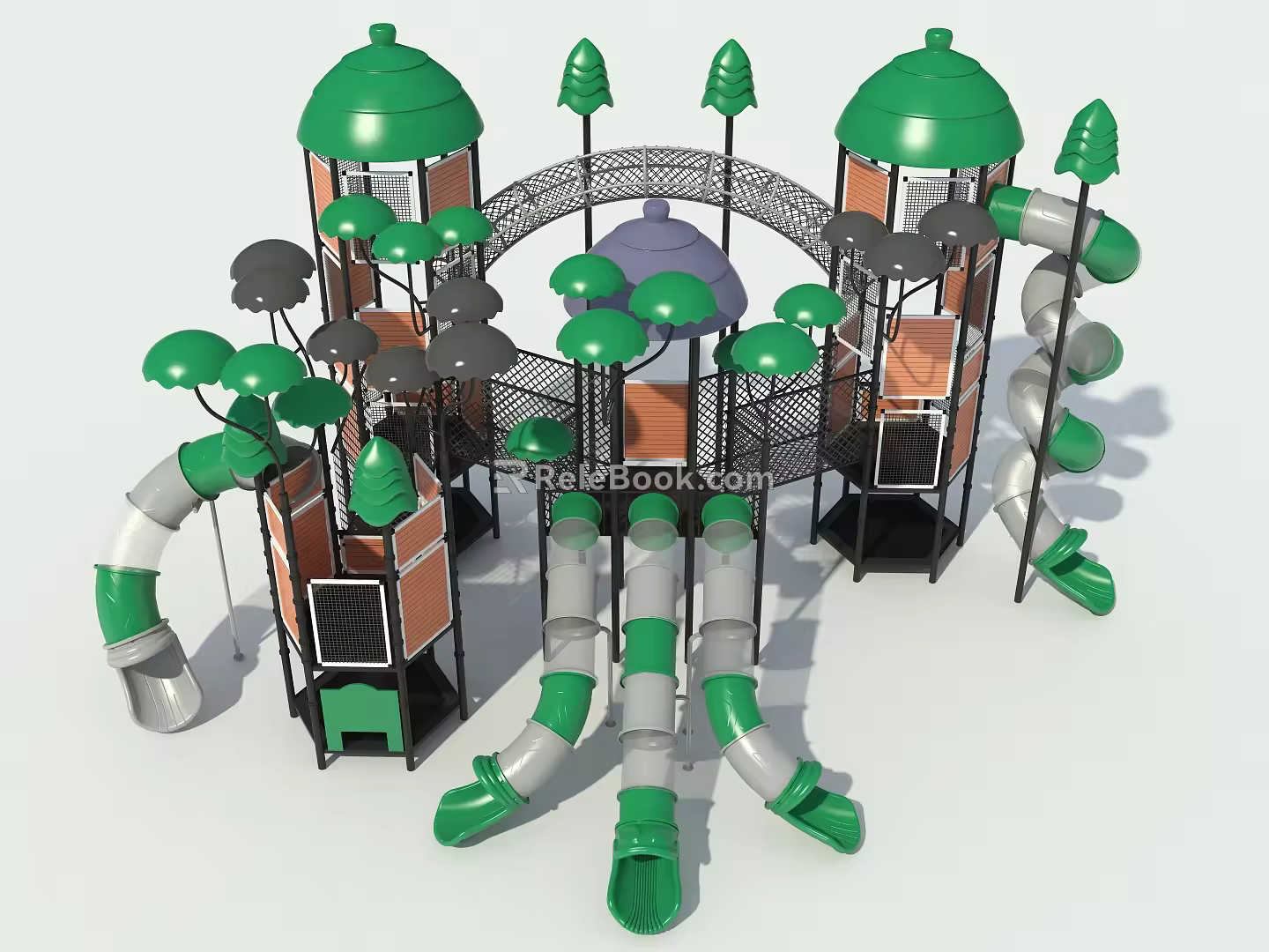 Slide combination Children'slide climbing combination No power 3d model