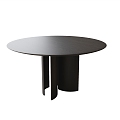 Modern round dining table 3d model