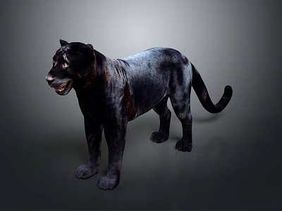 Modern Panther Shaped Decorative Figurine For Home Living Room Decoration 3d model