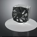Efficient CPU Cooler With Aluminum Heat Sink And High Performance Fan 3d model