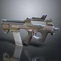 Tactical Assault Rifle With Camouflage Finish Tactical Scope And Ergonomic Grip Design
