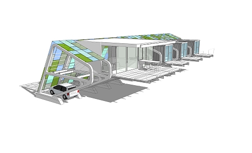 INDUSTRIAL LOFT CONTAINER CONSTRUCTION 3d model