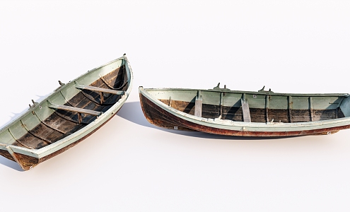 Modern Wooden Boat Old Wooden Boat 3d model