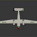 Classic White Seaplane Featuring Red Nose Twin Propellers Twin Tails and CCCP Markings
