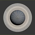 Detailed Classical Architecture Model With Blue Dome Spire Columns And Circular Base
