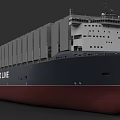 Modern Cargo Ship With Stacked Containers For Cargo Line Transport 3d model