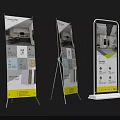 Stylish Promotional Banner Stands With Various Sizes And Modern Graphic Design Elements