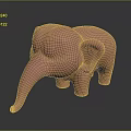 Cute Pink Elephant Toy Figure With Smooth Texture As Decorative