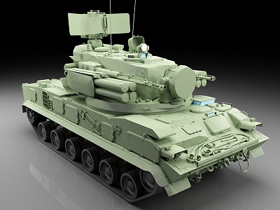 Tunguska Self-propelled Air Defense System zppk 2s6 Air Defense Tank 3d model