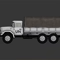 UN Marked Functional Truck With Canvas Cover 3d model