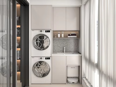 Modern White Bathroom Vanity Cabinet With Sink Countertop And Storage Shelves 3d model
