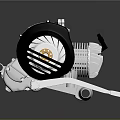 Industrial Mechanical Component With Metal Shiny Silver Casing And Internal Gear Mechanism