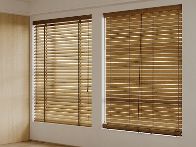 Modern venetian blinds Wooden venetian blinds 3d model