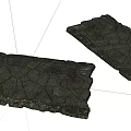 Garden Ornaments Black Cracked Texture Stone Slabs For Outdoor Pathway