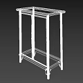 Traditional Solid Wooden Entryway Side Cabinet With Double Doors And Legs