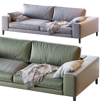 Modern double sofa 3d model