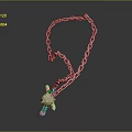 Silver Chain Flail Weapon With Spiked Metal Head And Brown Handle