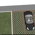 Well-planned Urban Road Facilities With Standard Parking Spaces And Reasonable Green Landscape Layout