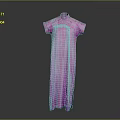 Elegant Pink Cheongsam With Stand Collar Short Sleeves And Classic Design
