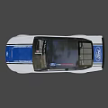 Ford Roush Racing Car Featuring Blue White Livery And Performance Logos