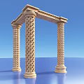 Roman Column European Column 3d 3d model