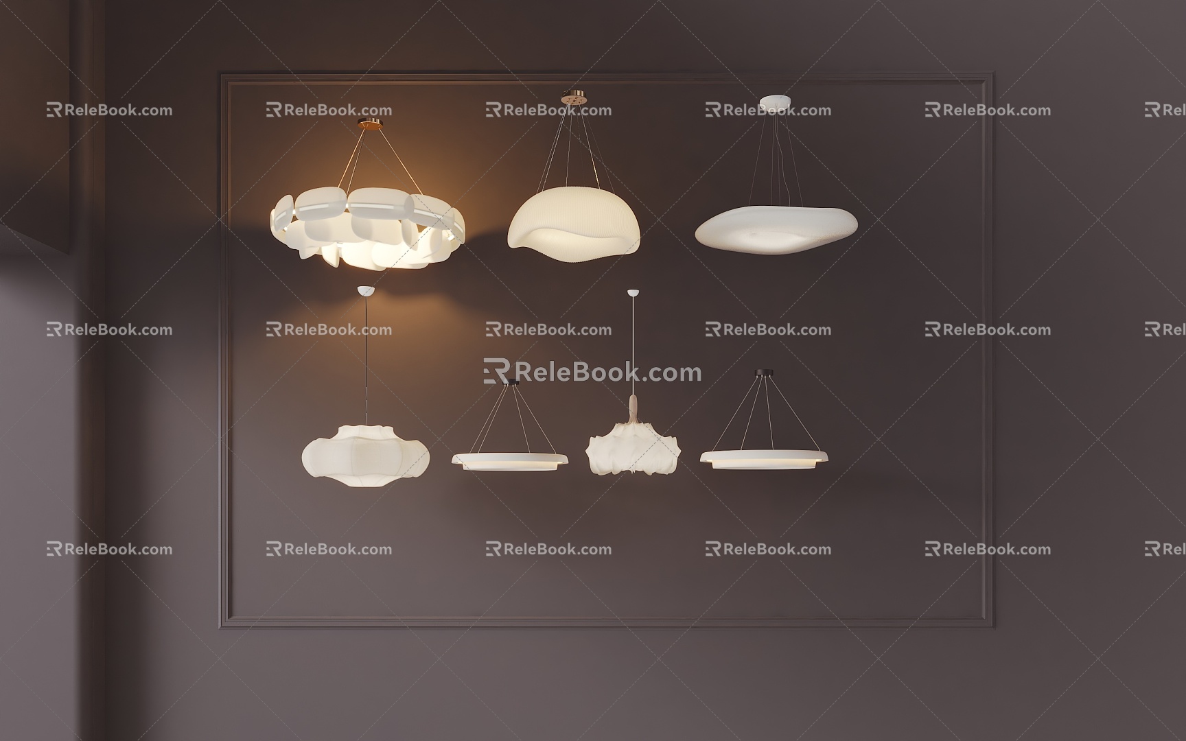 chandelier cream wind chandelier 3d model