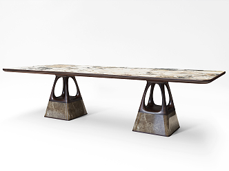 New Chinese Dining Table 3d model