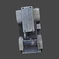 Vintage White Utility Vehicle with Open Design Black Tires and Front Grille