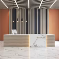 Light Luxury Reception Desk Front Desk 3d model