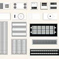Modern Grille Lamp Embedded Grille Lamp Tube 3d model
