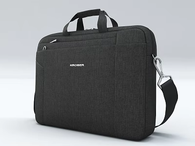 MOSISO Black Laptop Bag With Handle And Shoulder Strap Business Design 3d model
