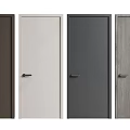 Modern Hinged Doors In Various Colors And Materials For Home Use 3d model