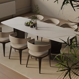 Modern table combination 3d model